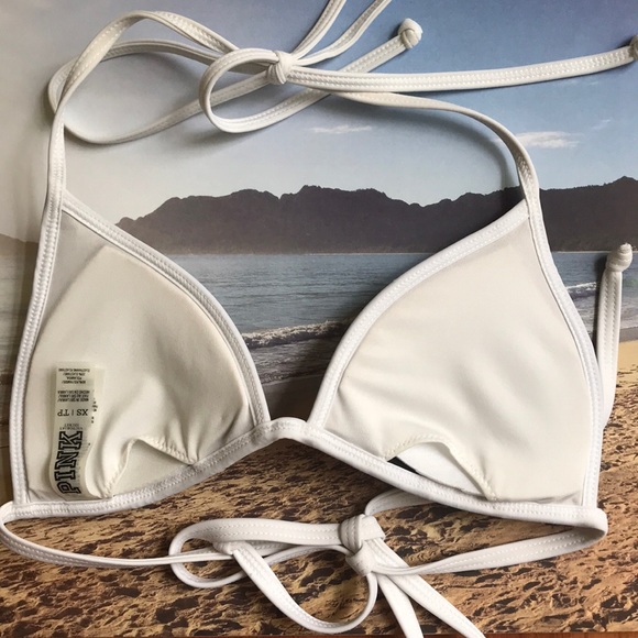 PINK black and white bathing suit top - Picture 2 of 3